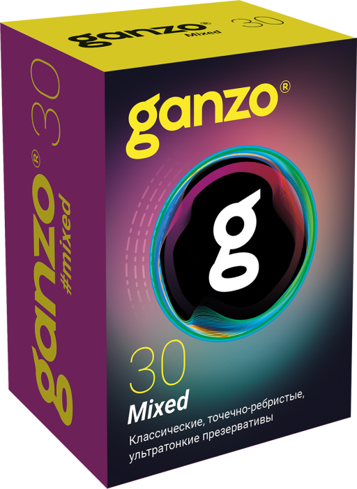 Презервативы "Ganzo Mixed" ассорти, 30шт 